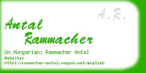 antal rammacher business card